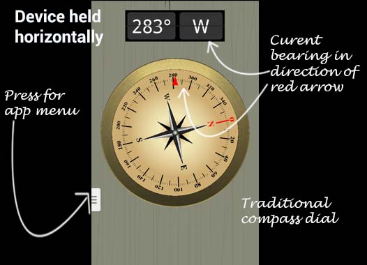 Accurate Compass App Horizontal Screenshot